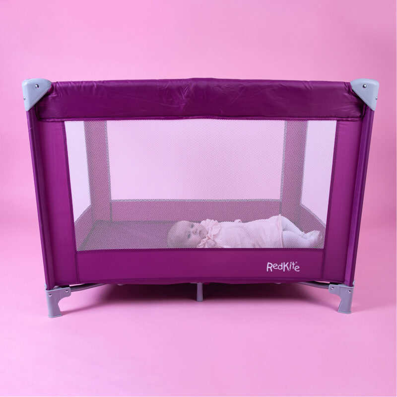 Red Kite Sleep Tight Travel Cot Raspberry (7)