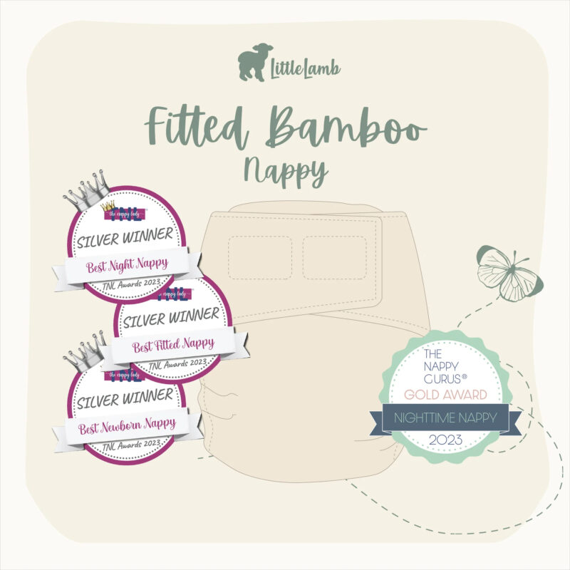 LittleLamb Fitted Reusable Nappy - Bamboo